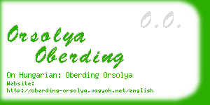 orsolya oberding business card